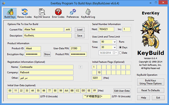 KeyBuild Build Keys Panel